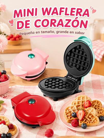 Heart-Shaped Breakfast Waffle Maker, Hot Waffle Maker, Double-Sided Non-Stick Waffle Maker, Fast Heating, Easy To Clean, Suitable For Making Breakfasts, Desserts, And Sandwiches.