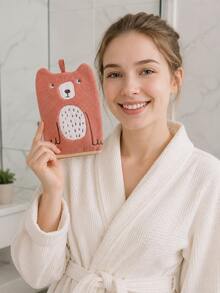 Bear Shaped Bath Sponge, Cute Soft Skin-Friendly Rich Lather Cleaning Stain Removal, Hanging Rope Design, Bathroom Shower Essential, Home Use, Adult Universal, Absorbent Durable - Multicolor - View 3