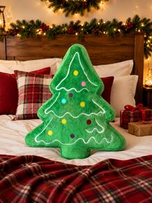 Plush Christmas Tree - Animal-Shaped Christmas Tree Pillow Perfect For Decorating Sofas, Living Rooms, And Christmas Parties; Great As A Small Gift To Put In A Christmas Stocking - Green - View 2