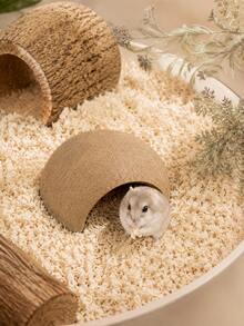 1pc Natural Coconut Shell Small Pet Hideout, Hand-Polished Semi-Circular Hamster Gnawing & Resting Nest, Small/Large Sizes Available, Suitable For Hamsters, Dwarf Hamsters And Fancy Rats Daily Habitat - Round - View 8