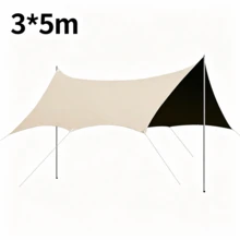 Black Coating Sun Protection Outdoor Canopy Tent, Waterproof Portable Multi-Person Camping Shade Shelter, Comes With Wind Ropes And Ground Stakes Accessoires Camping Bed Mosquito Net / Outdoor Protective Tarp - Multicolor - View 10