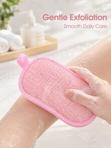 Multifunctional Scouring Sponge, Double-Sided Cleaning Pad With Hanging Ring, Soft Fiber Dishwashing Sponge, Kitchen Cleaning Brush, Bath Body Scrub Pad, Reusable Household Cleaning Tool, 5 Colors - Multicolor - View 9