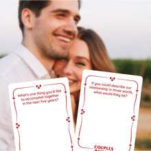<COUPLE CHAT>Board Game Card Game, A Meaningful Couple Conversation Game Card Designed To Bring You Closer Through Meaningful Questions, Perfect For Date Nights, Quiet Evenings, Or Any Time You Want To Deepen Your Relationship, Also An Excellent Choice For Valentine's Day And Christmas. - Multicolor - View 6
