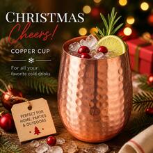1 PC/2 PCS Copper Patterned Cups, Water Cups, Cups, Copper Water Cups That Blend Classic Craftsmanship, Suitable For Cold Drinks And Daily Drinking, Suitable For Families, Restaurants, Table Decoration, Birthday, Halloween, Christmas Gift Decoration - Bronze - View 2