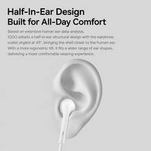 vivo Earphone kabel semi-in-ear IQOO memiliki penyetelan profesional untuk kualitas suara yang superior, desain minimalis, kenyamanan saat dipakai, dan kualitas panggilan yang jernih. - View 2