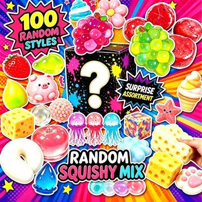 somoving 1 buah Mainan Squishy Blind Box Kejutan, Mainan Penghilang Stres Kreatif, Berbagai Boneka Squishy Blind Box. Kelinci, Bebek, Ubur-ubur, Mainan Ujung Jari Penghilang Stres, Pantulan Lambat, Cocok untuk Penghilang Stres dan Permainan Sensorik. (1 Gaya Acak)