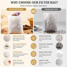 100/200/300pcs Disposable Heat-Sealed Non-Woven Fabric Tea Bags With String, Convenient For Brewing Tea, No Residue - Multicolor - View 6