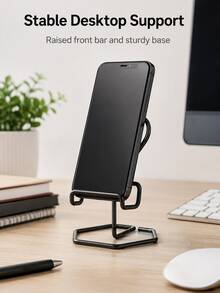 1/2pcs Portable Desktop Phone Stand, Phone Video/Live Streaming Stand, Easy Stand, Phone Holder, Gift, Giveaway, Fixed Stand, Adjustable Angle, Compact And Lightweight, Pocket-Sized, Suitable For All Smartphones And Tablets, Stable And Non-Slip, Space-Saving - A - View 3