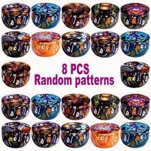 8pcs Halloween Pattern Decorative Candle Jars, Skull & Pumpkin Print Candle Jars, Vintage Holiday Containers, Suitable For Halloween & Day Of The Dead Tabletop Decor, Autumn Party Tabletop Ornaments - Halloween Style 1 - 8pcs - View 13
