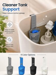 Adjustable Toilet Tank Cleaner Holder, Bathroom Toilet Cleaning Tablet Dispenser, Easy Install Toilet Cleaner Storage Rack, Home Bathroom Accessories, Practical Toilet Tank Cleaning Tool - One Size Fits All - View 4