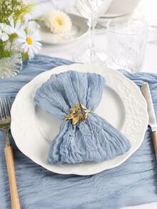 60/48/36/24/12/6/1pc Gauze Cheesecloth Napkins, 50 X 50cm Crinkled Dinner Napkins, Rustic Bohemian Style Wedding Party Event Home Dining Table Decor Napkins - Napkin - View 4