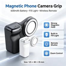 Multi-Function Magnetic Phone Selfie Stick, Built In 600mah Battery Fill Light, Wireless Remote, Mirror, Zoom, Portable, Anti-Shake, Selfie Accessories - X02 - View 5