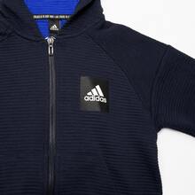 Adidas Essentials 3-Stripes Track Jacket, Light Grey, Women's - Navy - View 3