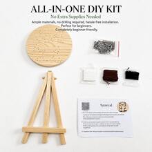 1件/套 手作DIY線條藝術套裝，精美圖案線條繪畫（未完成，需自行組裝），包含所有必要配件與MDF框架，適合成人初學者，DIY線條藝術手工套裝，適用於居家客廳臥室牆面裝飾，本手作套裝包含所有必要配件，是節日或生日慶祝的完美禮物選擇，四季通用裝飾製作套組 - DIY玄絲畫 - 查看 11