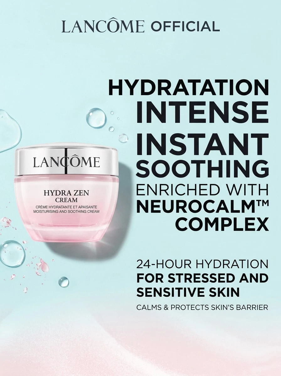 Lancôme Hydra Zen Moisturising And Smoothing Cream 75 Ml – Moisturizer, Anti-Stress, For Sensitive Skin, Rose, Soothing Botanical Extracts, Suitable For Daily Skincare Routine - White - View 1