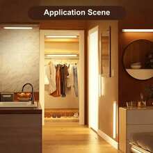 LED Wireless Motion Sensor Cabinet Light, Wireless Magnetic USB Rechargeable Night Light, 10cm/20cm/30cm/50cm, Suitable For Kitchen, Bedroom, Cabinet, Wardrobe, Stairs, Hallway Lighting - Under Cabinet Light - View 7