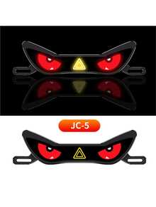 1 Set Demon Eye Dynamic LED Decorative Light, 12V Universal Motorcycle Electric Scooter License Plate Shaped Decorative Light, Vehicle Rear Auxiliary Atmosphere Light Accessory, Battery Not Included - A - View 18