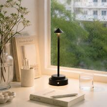 Touch Sensor Night Light, Built-In Rechargeable 1800mAh Lithium Battery - Adjustable 3-Color Lighting, Ambient Lighting, Metal Body, Portable Multi-Scene Placement, Suitable For Living Room/Bedroom/Dining Room/Hallway/Entrance - Desk Lamp - View 2