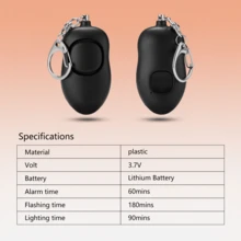 2 Packs Rechargeable Personal Alarm 130dB Alarm Personal Alarm Rechargeable Led Light For Women Elderly Personal Alarm Keychain Alarm - 2-pack - View 4