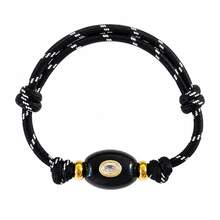 1 Peça Pulseira Ajustável Trançada com Pingente Oval de Pedra Azul Estilo Boêmio para Uso Diário - Multicolorido - Visão 7
