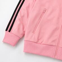 Adidas Originals 3-Stripes Stand Collar Zip Jacket Pink - Pink - View 3