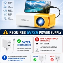1 Pieza Proyector Pequeño Y Portátil Led Hd 1080p Para Cine En Casa - Multicolor - Ver 2
