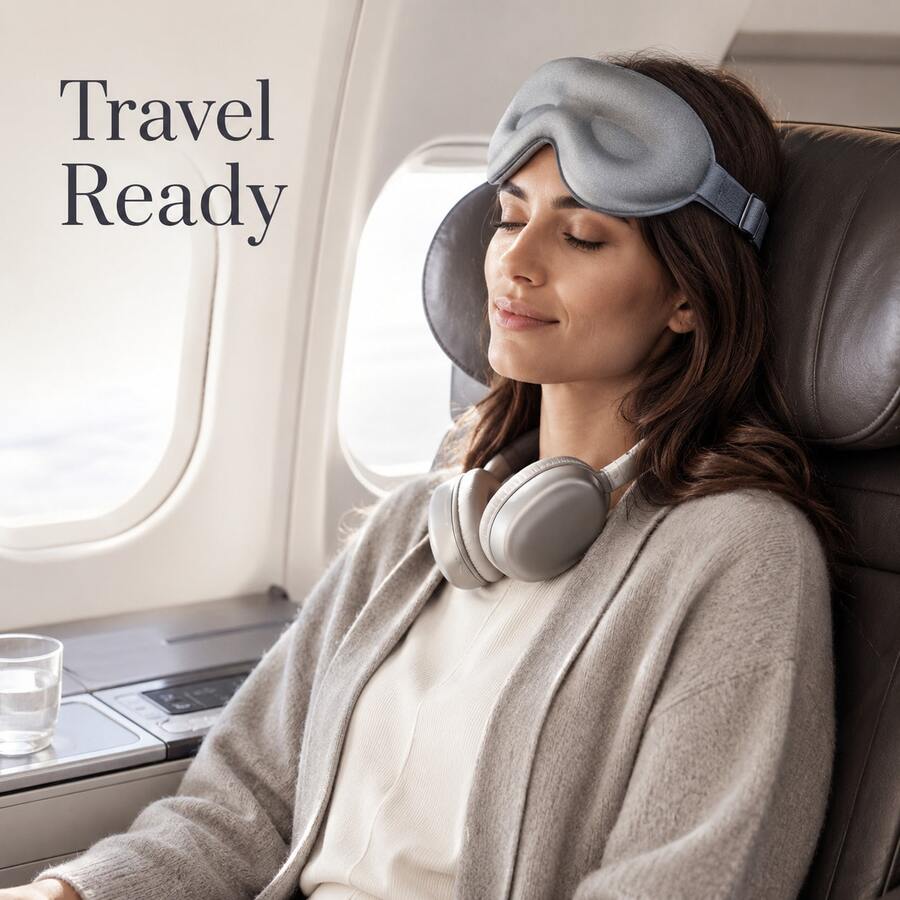 Light Shielding Sleep Eye Mask For Men And Women, Soft Contour Eye Mask With Deep Eye Mask, High-Density Foam Adjustable Sleep Facial Mask, Light Shielding Eye Mask For Travel, Nap And Night Sleep - Sleep Mask - View 1