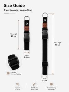 NYXIA 5/4/3/2/1pc Quick-Release Luggage Straps, Travel Backpack External Fixing Straps, Portable Jacket Hanger, Suitable For Suitcases And Carry-On Luggage - Black - View 8