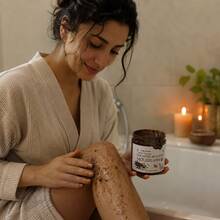 Zkzr 350g Body Exfoliating Mousse Scrub, Infused With Tamarind And Coffee, Gentle Scrub Texture, Easy To Rinse, Removes Dull Dead Skin, Reveals Fresh Radiance, Suitable For All Skin Types Home SPA Care, Unisex - Coffee - View 7