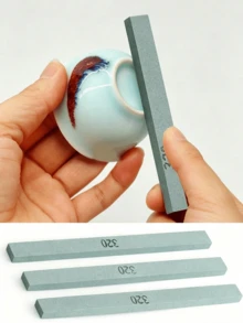 Hand‑Held Ceramic Polishing Grinding Stone, Coarse Abrasive Sanding Stick, Pottery Tool For Grinding Glaze Residue & Trimming Vessel Bottom, Portable Ceramic Finishing Accessory For Potters, Hobbyists And Handmade Ceramic Craft Enthusiasts - Multicolor - View 3