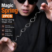Pegas Ajaib 2pcs/Set, Trik Sulap Pegas, Pegas Berputar untuk Tarian Fantasi, Mainan Ilusi Pesta Panggung Jarak Dekat, Cocok untuk Pemula - Perak - View 3