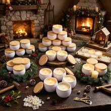 21pcs Candle Making Tool Set, Includes 4 White Candle Jars With Wood Grain Lids And Metal Candle Jars Without Wax, Suitable For DIY Crafts, Weddings, Valentine's Day, Birthdays And Various Holiday Parties, Portable Storage Box With Wicks - 21-piece Set - View 9