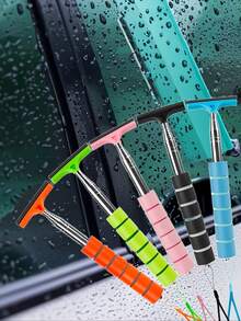 Telescopic Glass Cleaning Brush With Extendable Handle, Car Window Cleaning Sponge Brush - Portable Manual Rearview Mirror Squeegee, Suitable For Car Rearview Mirrors, Bathroom Windows, Efficient Window And Car Cleaning Tool - Windshield Wiper - View 3