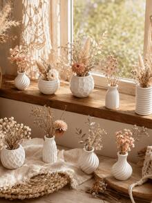 9pcs Mini Vase Set, Miniature Style Flower Vases For Dollhouse Accessories, Tiny Decorative Vase Containers For Artificial Flowers Dried Flowers, Dollhouse Scene Decor, Desktop Shelf Bookcase Window Display Home Decoration - Multicolor - View 7
