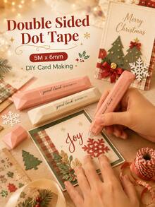 4pcs Gradient Color Pen-Shaped Double-Sided Tape, Diamond Dot Pattern, Portable DIY Craft Adhesive, Suitable For Crafts, Photos, Sticky Notes And Paper, Ideal For Students, Office, School And Home Use - A - View 8