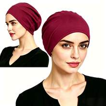 Women's Solid Color Headband - Minimalist, Elastic, Fashionable Versatile Casual Headscarf, Soft Comfortable Multi-Use Daily Hair Care Cap, Sleep Hair Care Cap, Soft Texture - Multicolor - View 13