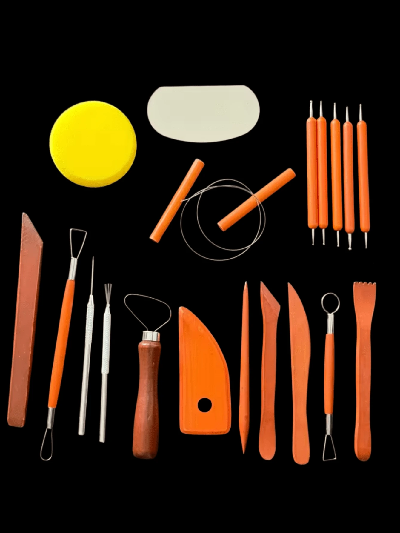 19/8pcs Pottery Tool Set For Beginners Air DryPolymer Clay Sculpting Kit Supplies For ArtistsHobby Crafters Mix & Shape - Multicolor - View 1