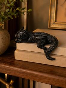 1pc Cute Dragon Shaped Bookend, Unique Mythical Creature Home Decor, Fantasy Theme Bookshelf Decoration, Perfect Gift For Book Lovers, Ideal Choice For Dragon Fans And Readers, Multiple Styles Available - Multi-color - View 2