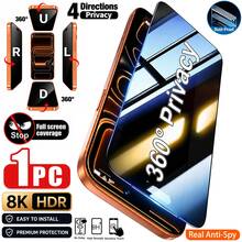 CASECOPS 1pc 360° (4-Way) Full Privacy Tempered Glass Screen Protector - Features Privacy, Anti-Peeking And Anti-Fingerprint Functions, Screen Content Cannot Be Seen From Any Angle. Compatible With IPhone 17 Pro Max/17 Pro/17/16 Pro Max/16 Pro/16/15 Pro Max/14 Plus/13/12/11/XS Max/X Series. True Privacy - 4-Way 360° Full Privacy, Your Phone Screen Cannot Be Seen From Left, Right, Top, Bottom, Fully Protecting Your Phone Privacy. Perfectly Fits Dynamic Island Function. - 1 Piece - View 15