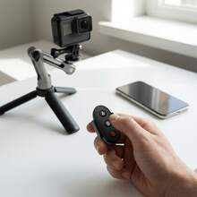 UEGOGO Remote Kontrol Nirkabel BT 5.3, Kompatibel dengan Action 4/5 Pro/6, Kompatibel dengan Kamera Aksi Isi Ulang Insta360 X3/X4/X5, Jarak Remote hingga 10m - Hitam - View 12