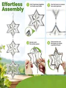 Reflective Bird Repellent Wind Spinner, Suitable For Outdoor Yard And Garden, Wind-Driven Reflective Bird Deterrent, Helps Repel Birds, Humane For Birds And Humans, Suitable For Yard, Porch And Fruit Trees - Multicolor 3 - View 5