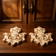 1 buah Hiasan Tempel Ukiran Kayu Solid, Cocok untuk Lemari, Pintu, Jendela, Furnitur, Dinding Latar Belakang, Teras, Kantor, dan Lainnya, Dekorasi Liburan, Dekorasi DIY - Beraneka warna - View 10