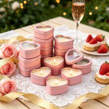44pcs Complete Candle Making Kit, 4 Heart-Shaped Clear Lid Glass Jars, 40pcs Candle Making Supplies, Sturdy Iron Cans, Suitable For DIY Candle Craft, Jewelry Storage, Desktop Decoration, Ideal Choice For DIY Enthusiasts And Holiday Gifts - Heart-shaped Window 44pcs/Set - View 11
