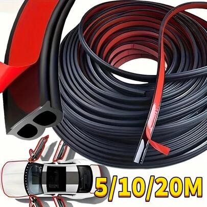 Car Noise Sealing Strip, Double B-Type Thickened Soundproofing Strip For Door Frame, Hood, Trunk Modification, Wind And Rain Guard, Soundproof Dustproof Waterproof Sealing Decoration For Vehicle Doors And Luggage Compartments, Suitable For Sedans, SUVs, Station Wagons, Trucks, High-Quality Durable, Aesthetic And Practical, Strong Construction, Car Accessories, Car Decoration, Car Accessories, Car Supplies, Essential Car Supplies, Stickers, Halloween, Truck Accessories, Christmas