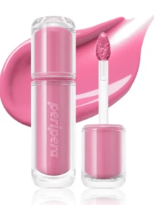Peripera 水性有色唇彩，保濕裸色唇彩，鏡面感唇彩，玻璃光澤，豐唇，補水，輕盈，提亮，持久，不黏膩，適合配戴口罩，無白色殘留，韓系妝容，韓系化妝品 - 11 VISUAL 粉紅色 - 查看 3
