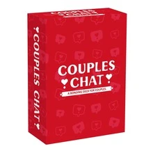 <COUPLE CHAT>Board Game Card Game, A Meaningful Couple Conversation Game Card Designed To Bring You Closer Through Meaningful Questions, Perfect For Date Nights, Quiet Evenings, Or Any Time You Want To Deepen Your Relationship, Also An Excellent Choice For Valentine's Day And Christmas. - Multicolor - View 2