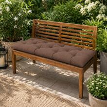 100x45 Cm Soft Fiber-Filled Bench Cushion, Single Seat Cushion (Bottom Part Only) - Brown - View 5