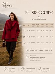 Tiefrote asymmetrische Schal-Strickjacke | Auffällige rote weiche Oberbekleidung | Elegante Winter-Mode-Schicht - Rot - Übersicht 11
