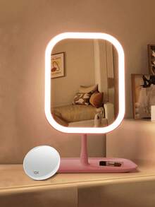 LED Makeup Mirror, Lighted Vanity Mirror With 3 Lighting Modes, Tabletop Makeup Mirror, USB Rechargeable Portable Makeup Mirror For Travel, Dorm, Office, Best Gift For Birthday, Graduation, Back To School, Mother's Day - Multiple Styles - View 11