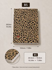 3pcs Leopard Print Notebook Set, 1pc B5 Large Notebook & 2pcs B6 Small Notebooks, Blank Page Kraft Paper Journal, Aesthetic Writing Notebook For School, Office, Note Taking, Journaling, Study & Daily Use, Back To School Stationery Supplies - Upgraded and Thickened - View 11
